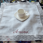 Linen Tablecloth With Small Embroidery